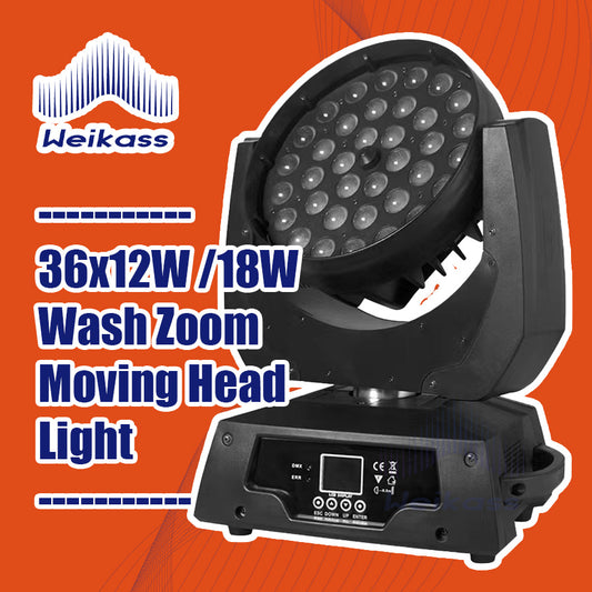 0 Tax 1 Flight Case For LED Zoom Wash 36x12w RGBW 4in1 Moving Head Light Lyre 36x18w Rgbwauv 6in1 Moving Head Wash Light