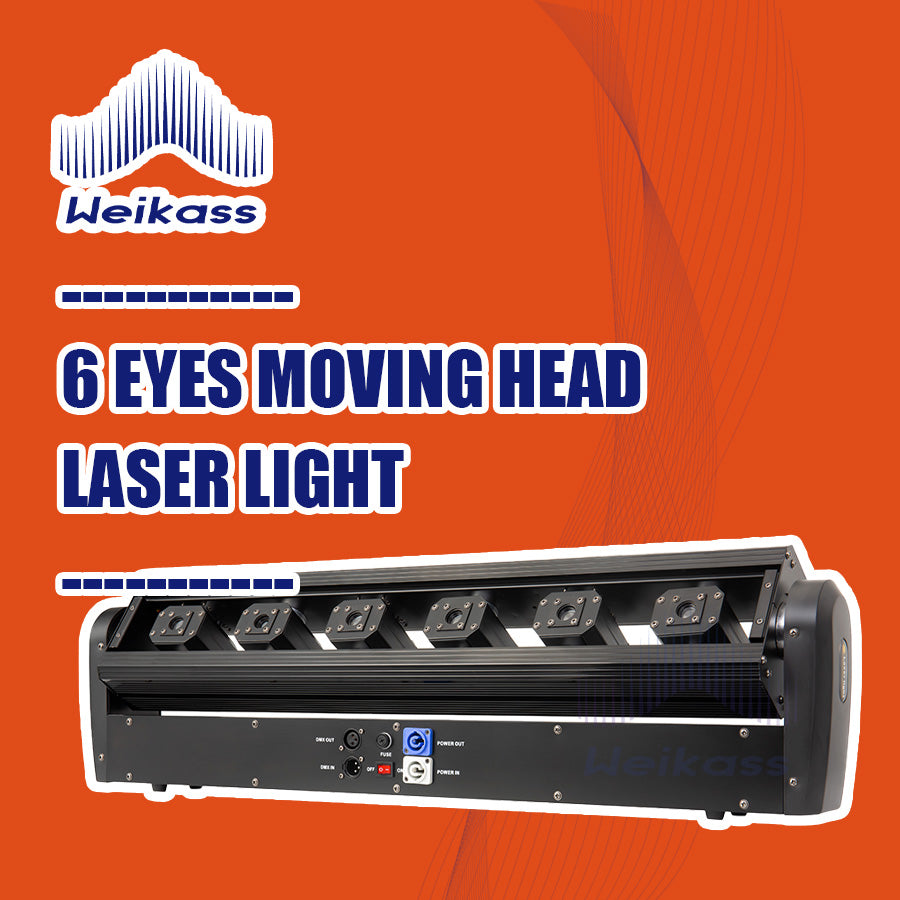 0 Tax 10Pcs 6 Eyes Moving Head Laser Light Rgb Lazer Stage Scanner Laser Beam Dj Dmx512 Dj Equipment laser Bar Lights