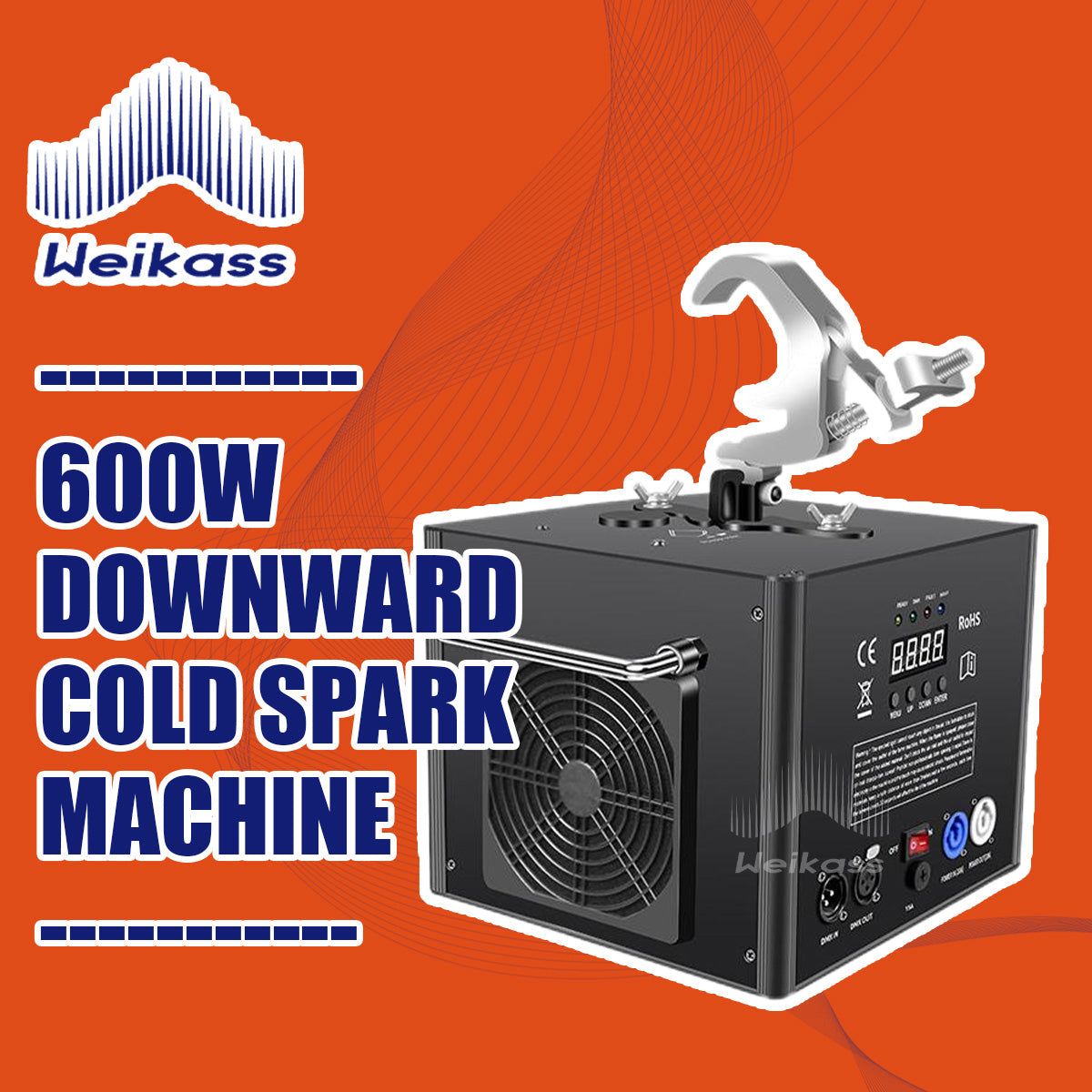 No Tax 4X 4In1 Flightcas For 600W Downward Cold Spark Firework Machine Effect For Wedding Celebration Dmx Control Spark Fountain Machine
