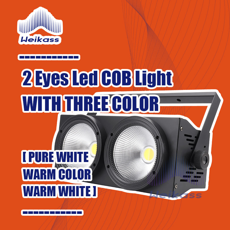 No Tax 6Pcs COB LED 2x100W Audience DMX Light 2 Eyes COB Blinder Light Optional Control LED individually for Concert Disco Party