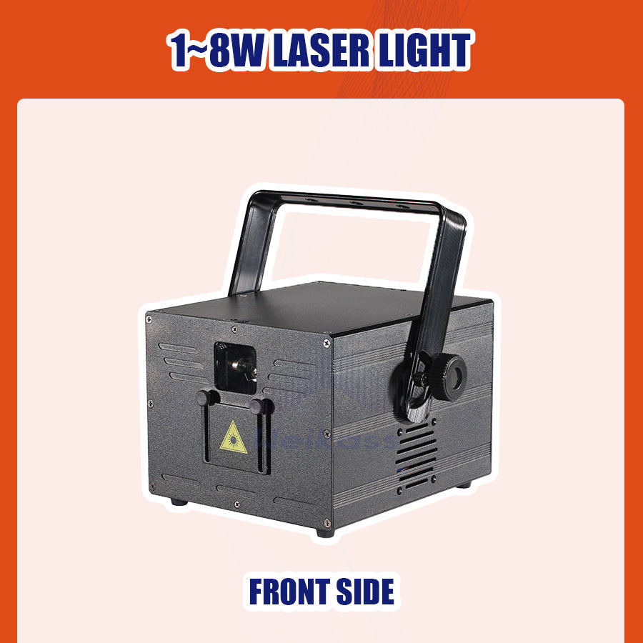 0 Tax 1/2/3/4/5/8W 1-10Pcs ILDA 3D Scan Stage Laser Light Wedding Party Professional Device Club DJ Disco Animation Strong Beam Pojector