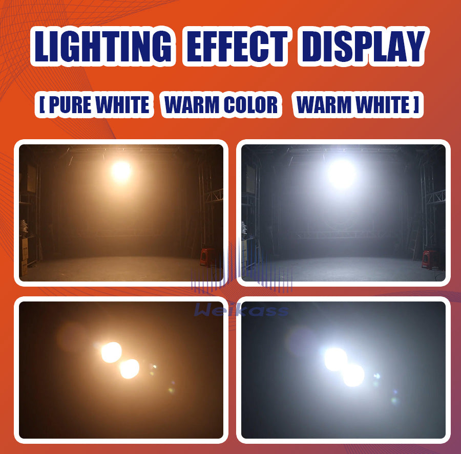 No Tax 6Pcs COB LED 2x100W Audience DMX Light 2 Eyes COB Blinder Light Optional Control LED individually for Concert Disco Party