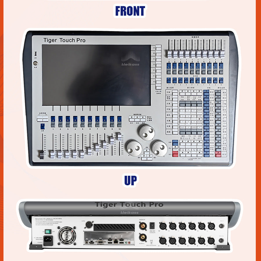 Touch Wing DMX Controller Titan Mobile Titan Quarz DMX Console 192 Tiger Touch Pro Plus Stage Lighting for Par Moving Head Flycase option