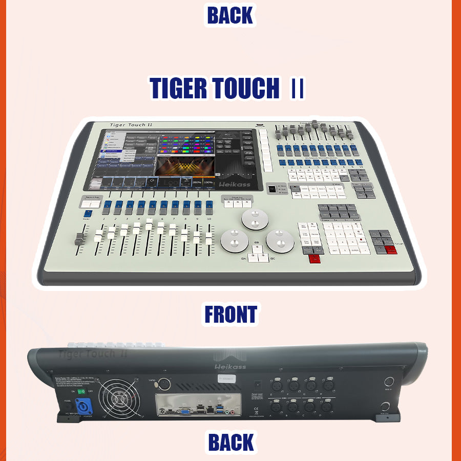 Touch Wing DMX Controller Titan Mobile Titan Quarz DMX Console 192 Tiger Touch Pro Plus Stage Lighting for Par Moving Head Flycase option