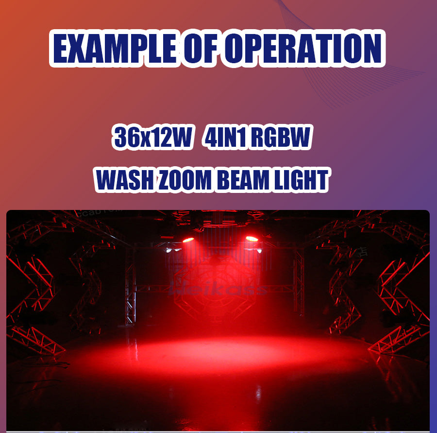 0 Tax 1 Flight Case For LED Zoom Wash 36x12w RGBW 4in1 Moving Head Light Lyre 36x18w Rgbwauv 6in1 Moving Head Wash Light