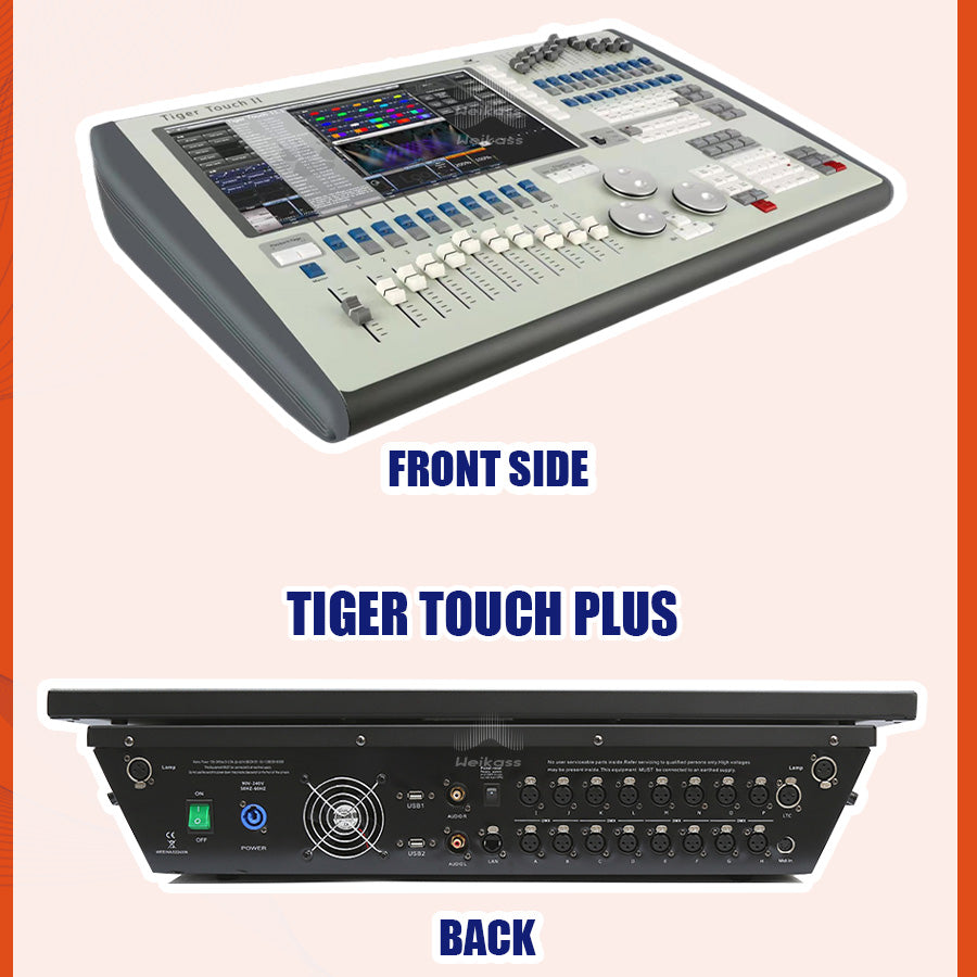 Touch Wing DMX Controller Titan Mobile Titan Quarz DMX Console 192 Tiger Touch Pro Plus Stage Lighting for Par Moving Head Flycase option