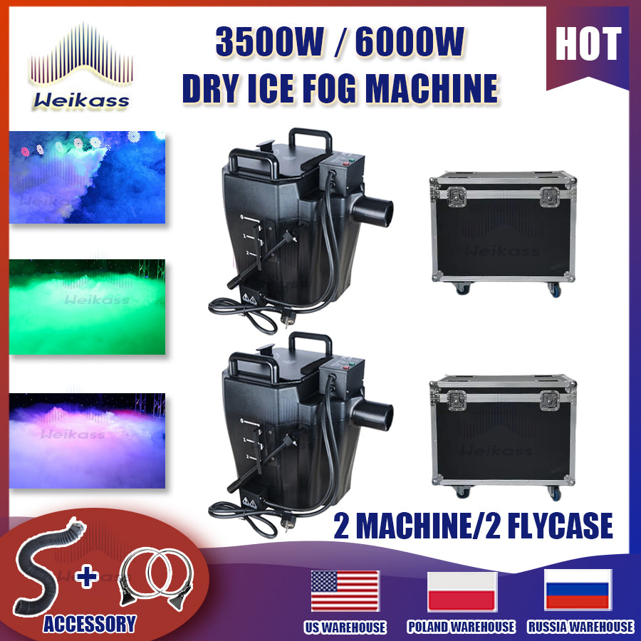 0 Tax 1-6Pcs 3500W 6000W Dry Ice Machine Low Lying fog Smoke Machine Nimbus 3500W Dry Ice Fog Machine For Wedding Stage Party Events DJ Show