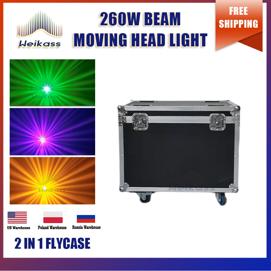 0 Tax 1Pcs Flycase For Lyre Beam 10r 260w Sharpy Beam 260w Moving Head Lights Stage DJ Disco Beam 9r 260W Dj Stage Light