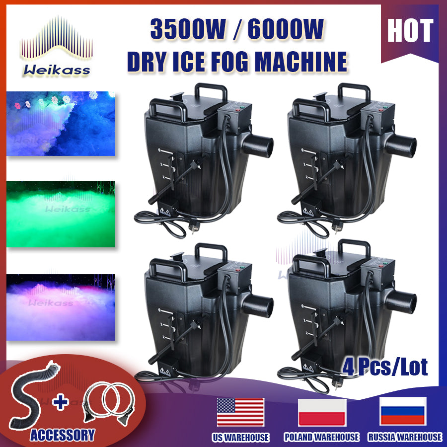 0 Tax 1-6Pcs 3500W 6000W Dry Ice Machine Low Lying fog Smoke Machine Nimbus 3500W Dry Ice Fog Machine For Wedding Stage Party Events DJ Show