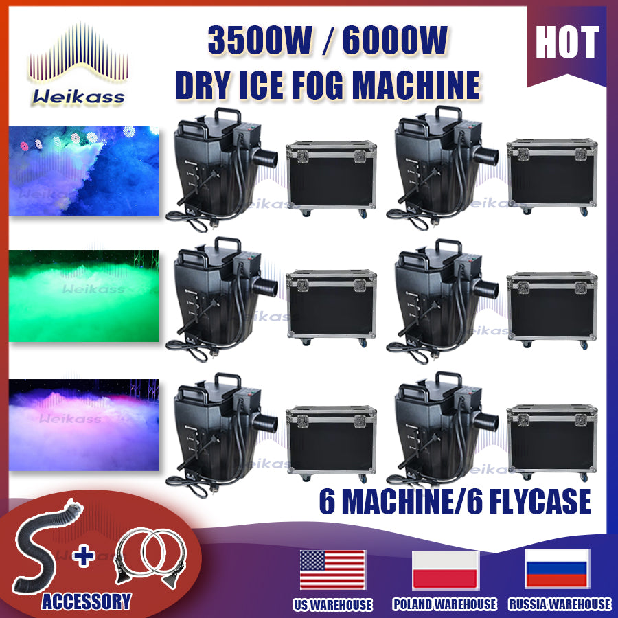 0 Tax 1-6Pcs 3500W 6000W Dry Ice Machine Low Lying fog Smoke Machine Nimbus 3500W Dry Ice Fog Machine For Wedding Stage Party Events DJ Show