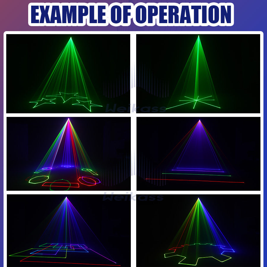0 Tax 1-10Pcs 4W Green Laser Light ILDA 3D Animation Stage Scanner Beam Projector Wedding Party Professional Equipment Club DJ Disco Light