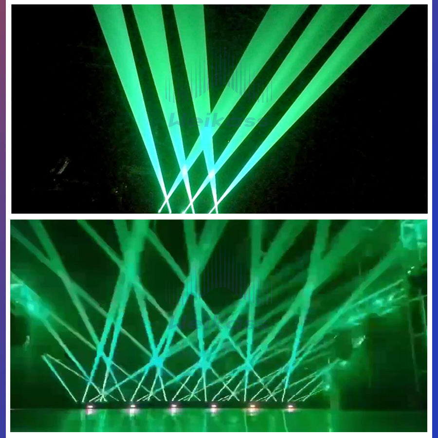 0 Tax 10Pcs 6 Eyes Moving Head Laser Light Rgb Lazer Stage Scanner Laser Beam Dj Dmx512 Dj Equipment laser Bar Lights