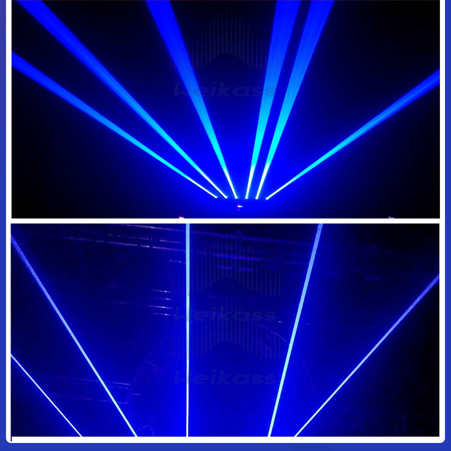 0 Tax 10Pcs 6 Eyes Moving Head Laser Light Rgb Lazer Stage Scanner Laser Beam Dj Dmx512 Dj Equipment laser Bar Lights