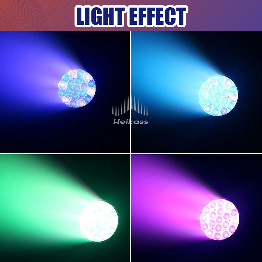 0 Tax 12Pcs New LED 19x15W RGBW Beam+Wash Zoom Moving Head Light DMX 16/20 CH DJ Disco Part Church TV Studio Stage Effect Equipment