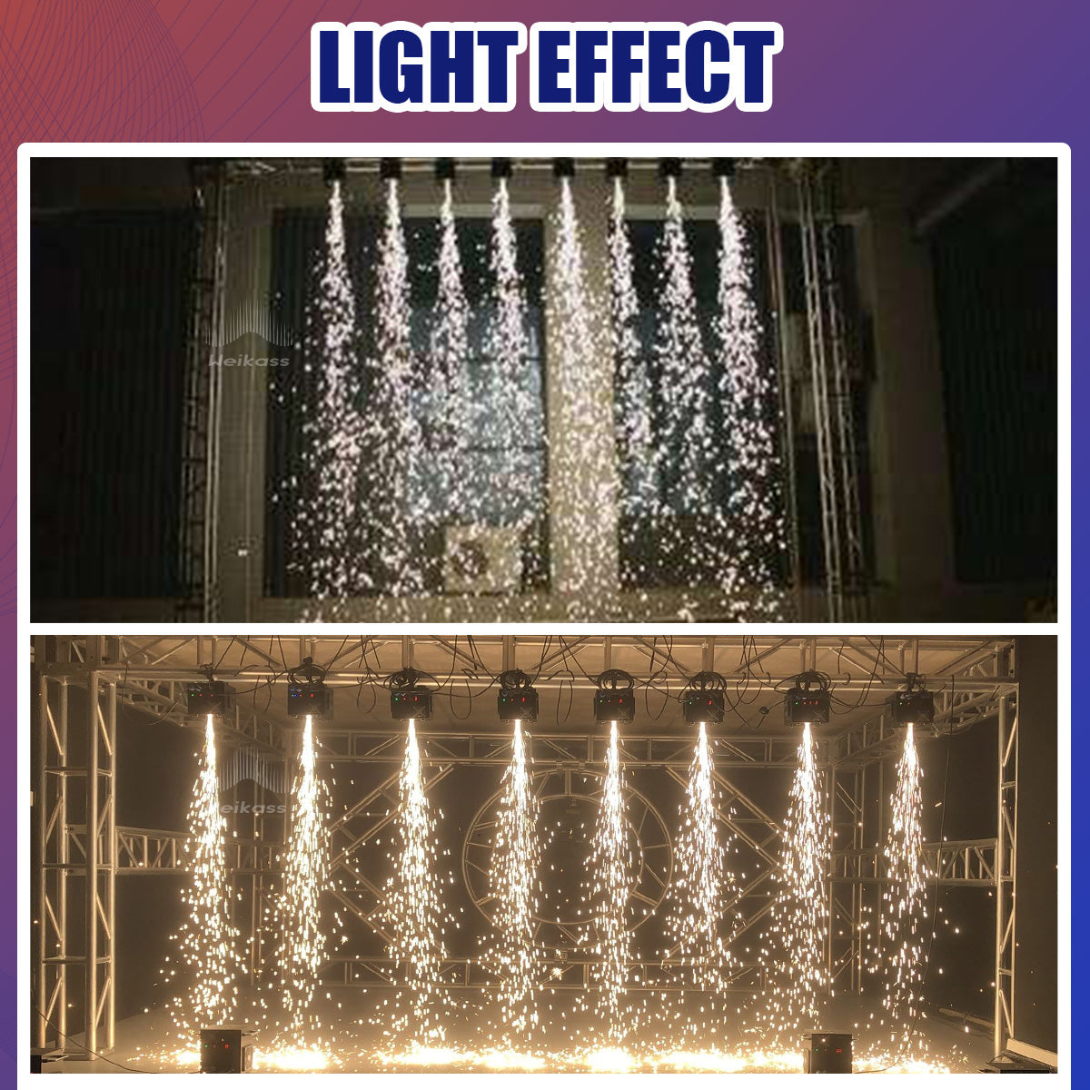 No Tax 4X 4In1 Flightcas For 600W Downward Cold Spark Firework Machine Effect For Wedding Celebration Dmx Control Spark Fountain Machine