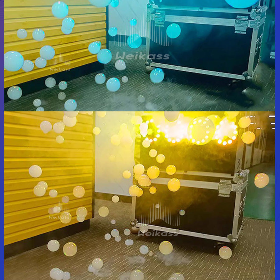 No Tax 6Pcs With 6 Cases For LED 2 Head Jet Smoke Fog 900W 24x3W RGB Bubble Machine Wireless Remote Control For Party Wedding Dj Disco Stage Event