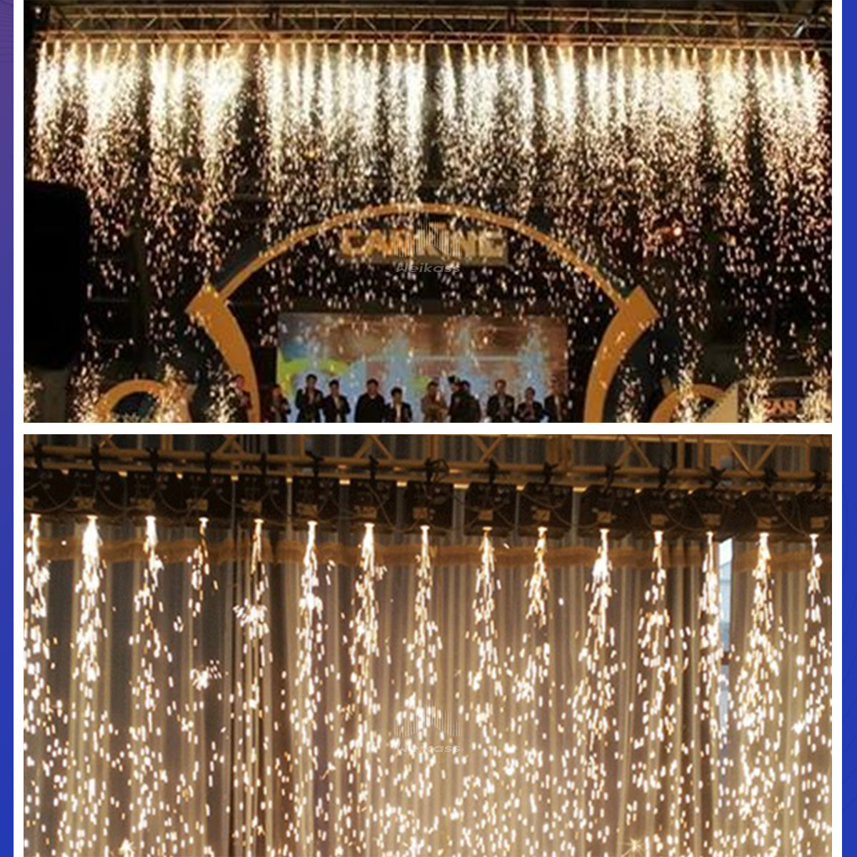 No Tax 4X 4In1 Flightcas For 600W Downward Cold Spark Firework Machine Effect For Wedding Celebration Dmx Control Spark Fountain Machine
