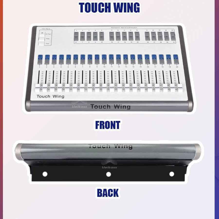 Touch Wing DMX Controller Titan Mobile Titan Quarz DMX Console 192 Tiger Touch Pro Plus Stage Lighting for Par Moving Head Flycase option