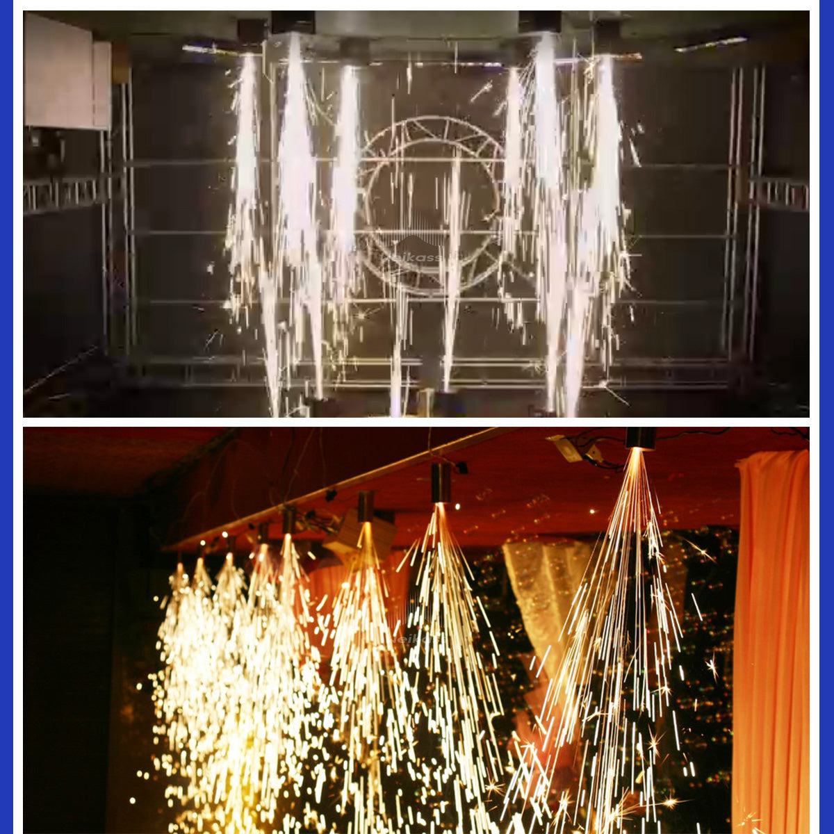 No Tax 4X 4In1 Flightcas For 600W Downward Cold Spark Firework Machine Effect For Wedding Celebration Dmx Control Spark Fountain Machine