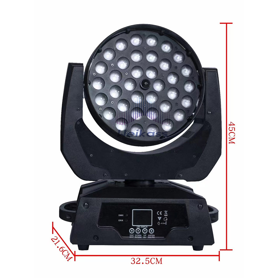 0 Tax 1 Flight Case For LED Zoom Wash 36x12w RGBW 4in1 Moving Head Light Lyre 36x18w Rgbwauv 6in1 Moving Head Wash Light