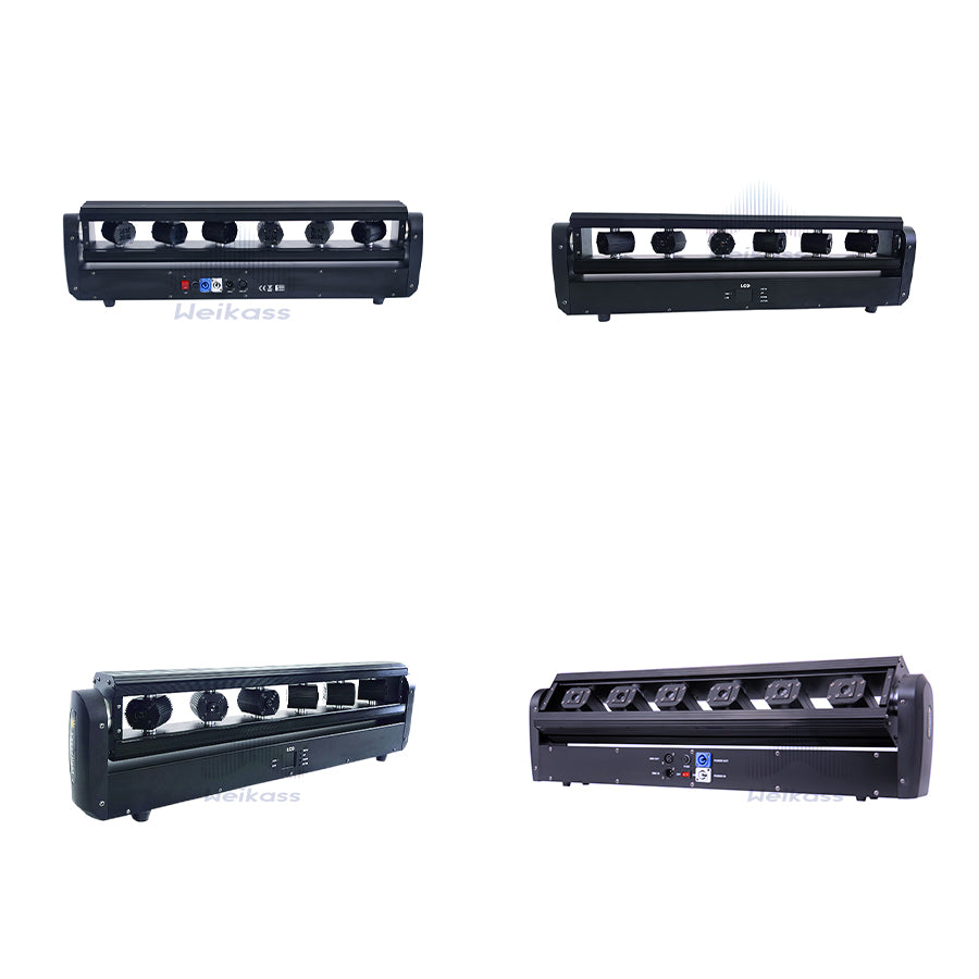 0 Tax 10Pcs 6 Eyes Moving Head Laser Light Rgb Lazer Stage Scanner Laser Beam Dj Dmx512 Dj Equipment laser Bar Lights