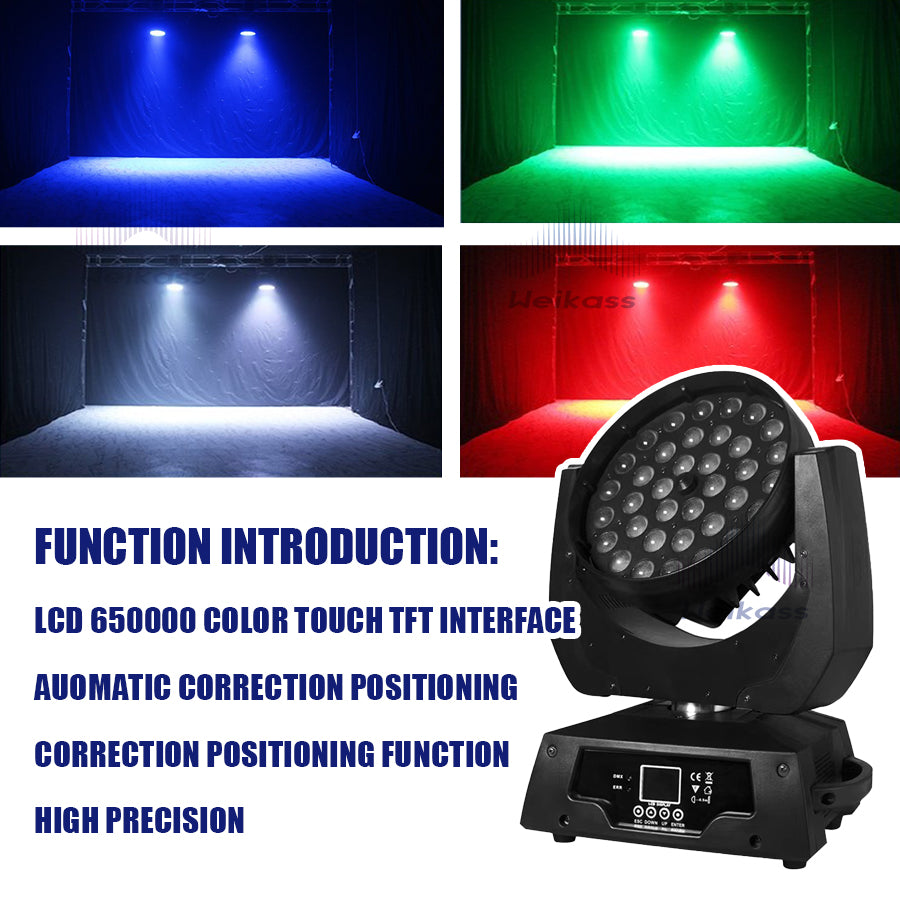 0 Tax 1 Flight Case For LED Zoom Wash 36x12w RGBW 4in1 Moving Head Light Lyre 36x18w Rgbwauv 6in1 Moving Head Wash Light
