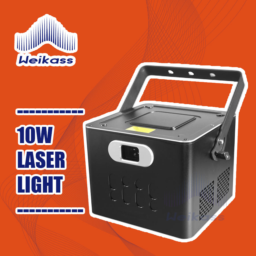 0 Tax 1Pcs ILDA 40Kpps RGB High Quality 10W Laser Light Projector 3D Animation Laser Scanner DJ Disco Party Christmas Festival Stage Effect