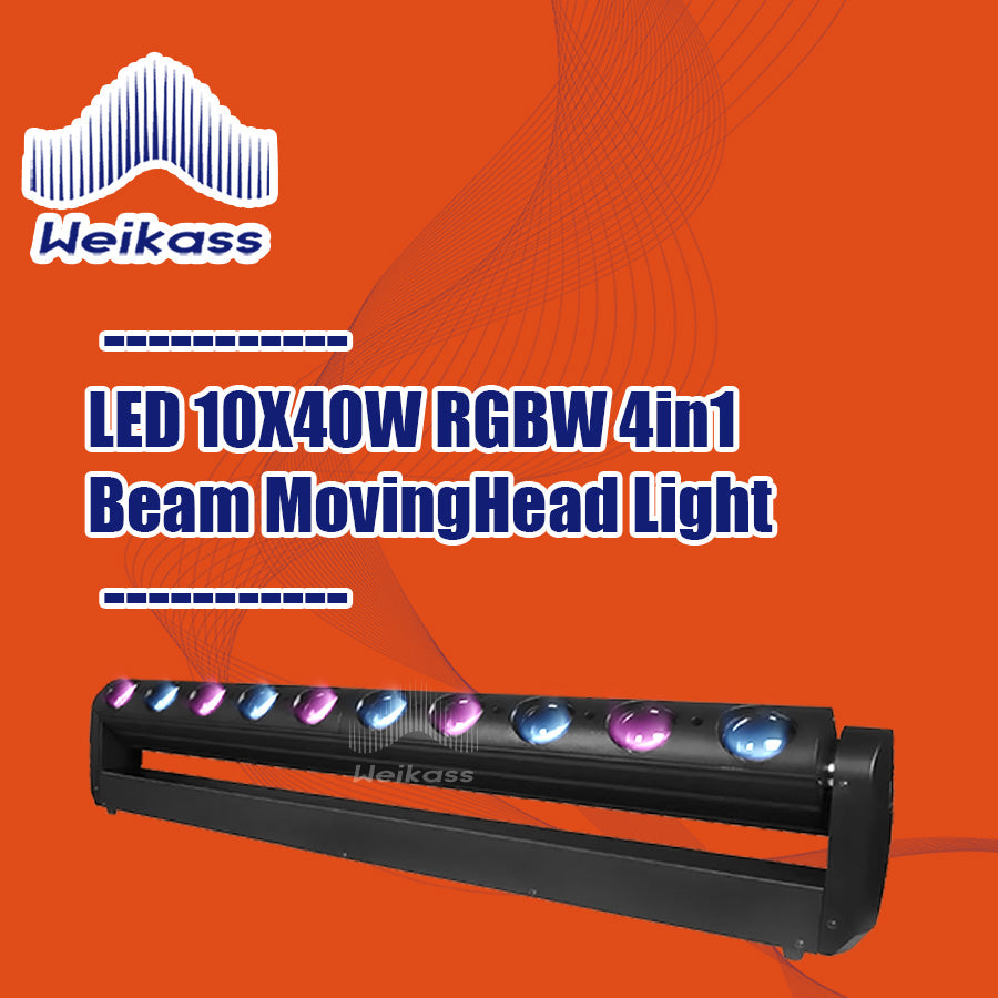 No Tax 8PcsLED Beam 10x40W RGBW 4in1 Moving Head Lighting Dyeing Uniformity For Night Club Entertainment Venue