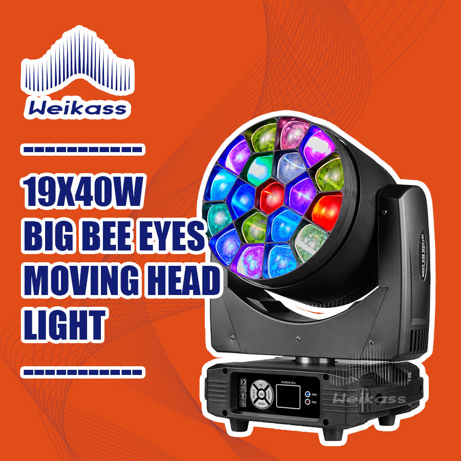 0 Tax 1-10Pcs LED Big Bees Eyes 19x40W Moving Head Led Laser Light For DJ Club Bar KTV Dance Stage Atmosphere Beam Disco Light