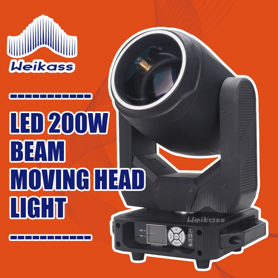 No Tax New 4Pcs/Lot LED Beam Spot 200W Lighting Moving Head Lights With Voice Control and DMX512 Control For Disco Led Light Part DJ