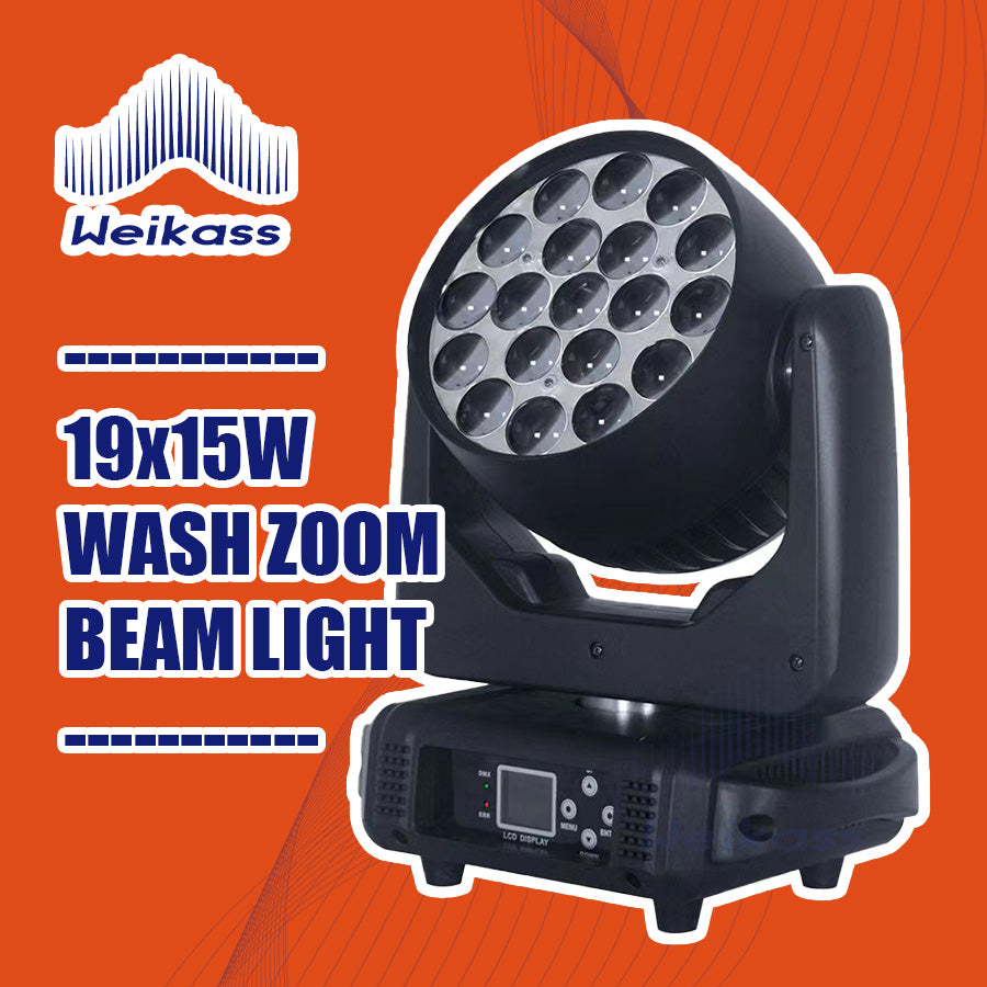 0 Tax 1-16Pcs 19x15W Led Moving Head Zoom Lyre Wash Light RGBW Beam Effect Perfect For Stage TV Theatre And TV Studio