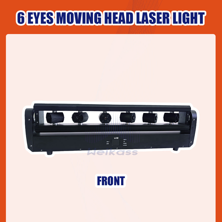 No Tax 8Pcs 6 Eyes Moving Head Laser Light With 2 Flightcases Beam Moving Head stage Party Disco Dj Lights Control By DMX For Ktv Nightclub