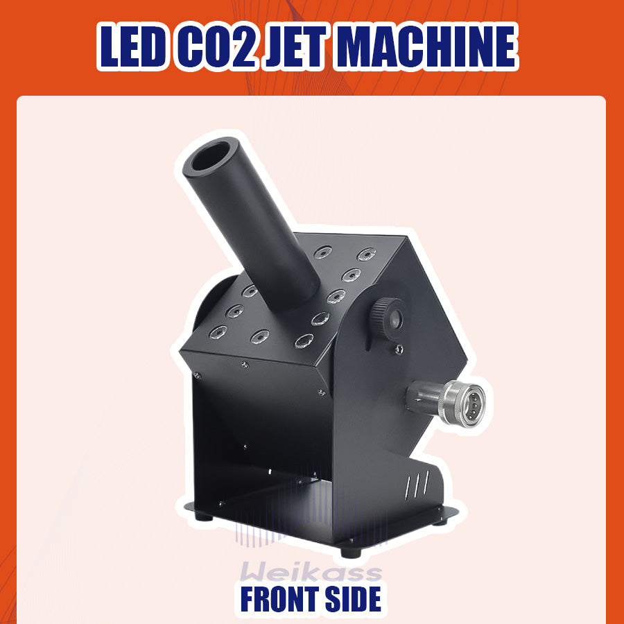 0 Tax 1 Flycase With 2pcs 12x3w LED CO2 Jet Machine Co2 Cryo Jet Canon Stage Effect Co2 Fog Machine With Free Co2 Gas Hose For Stage DJ Lighting