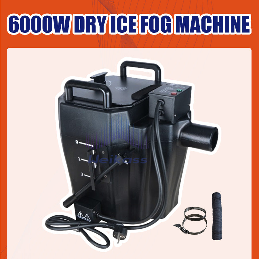 0 Tax 2Pcs NEW 6000w Dry Ice Machine Fogger Machine Low Ground Lying First Dance Ice Machine With 2 Trays For Wedding Show