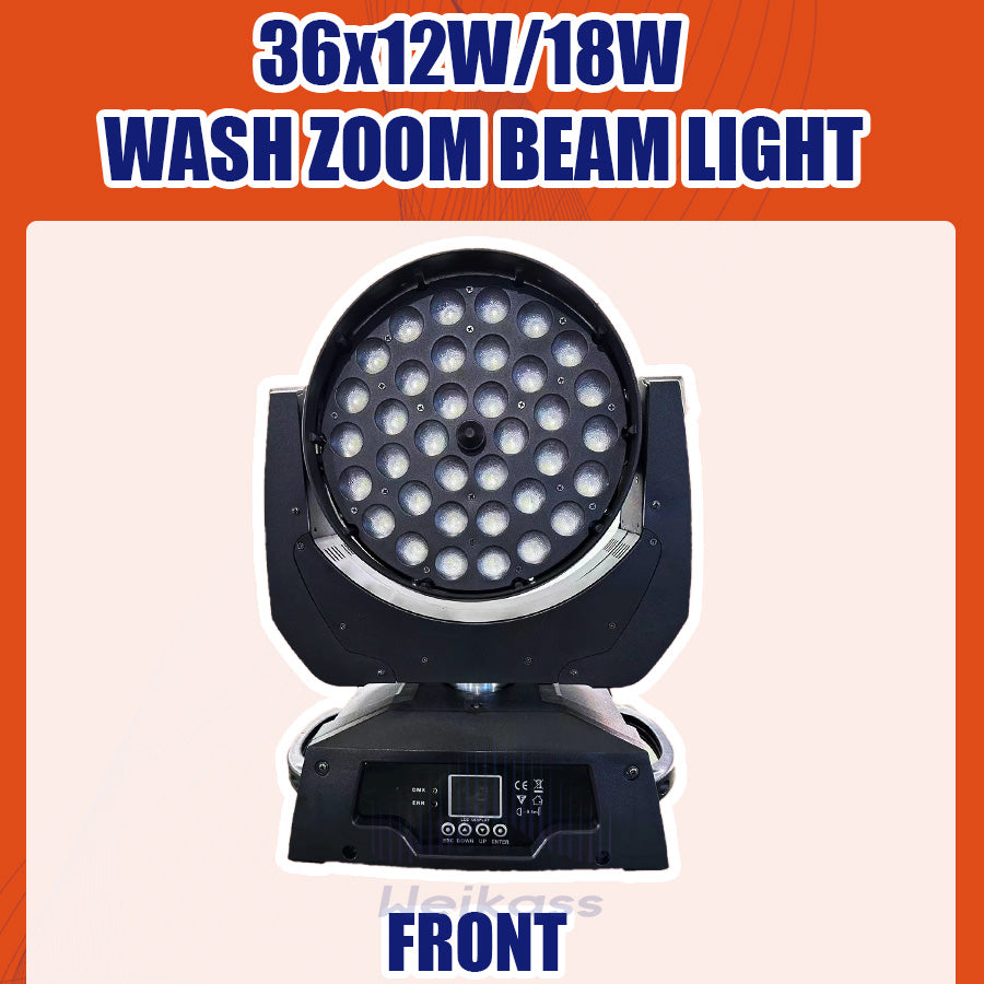 0 Tax 1 Flight Case For LED Zoom Wash 36x12w RGBW 4in1 Moving Head Light Lyre  36x18w Rgbwauv 6in1 Moving Head Wash Light