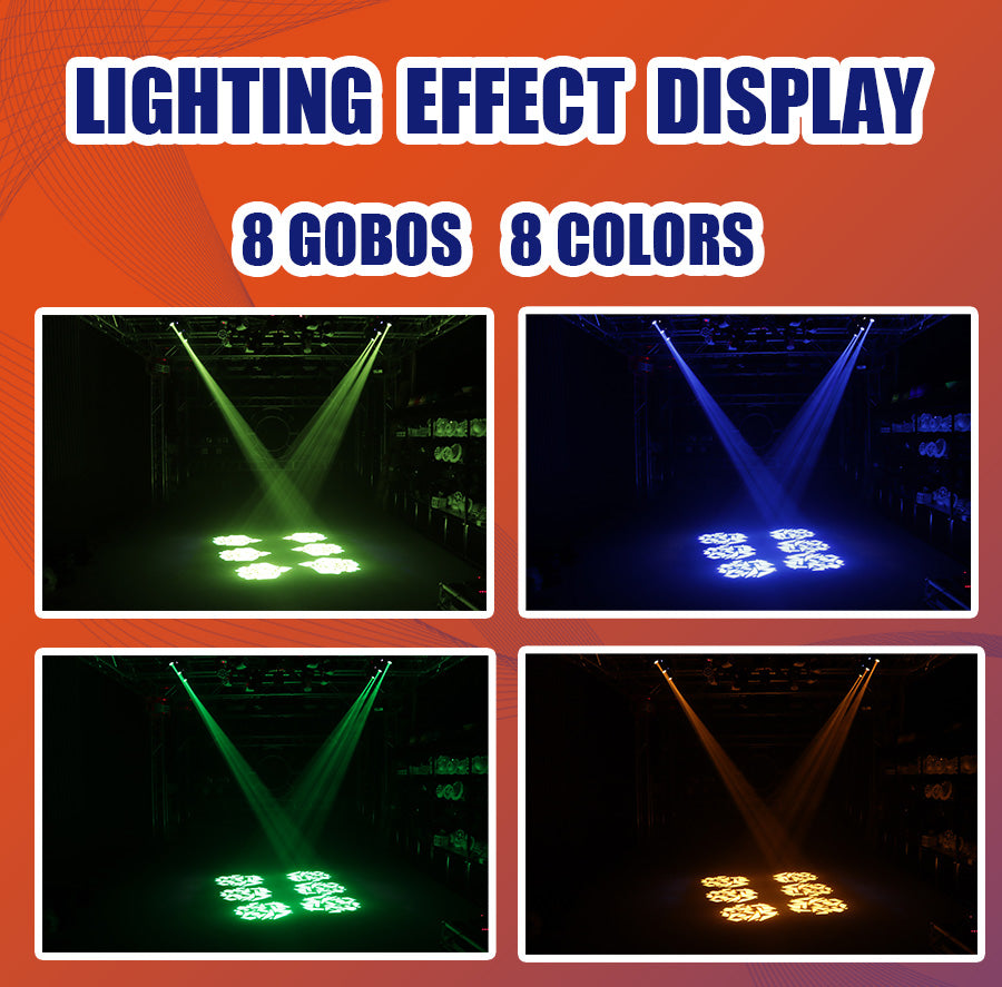 No Tax 1Pcs Light Beam Spot Laser Light 30W LED Moving Head Stage Light 8 Gobos Colors Beam Fixtures Dj Bar Wedding Party