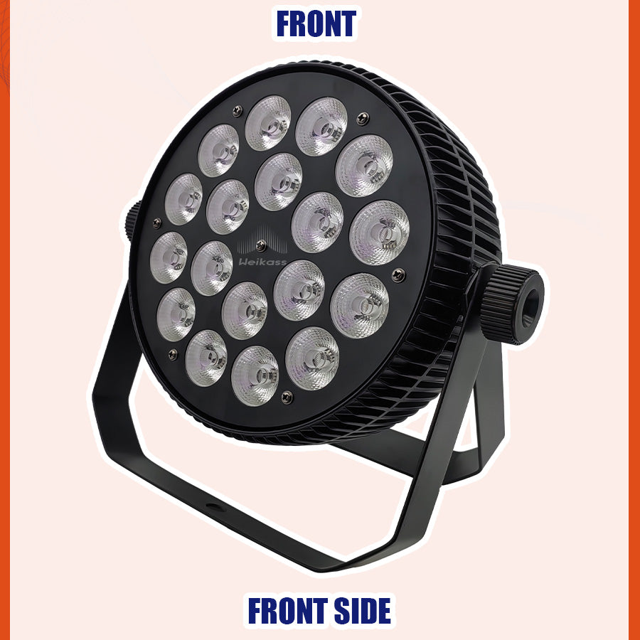 No Tax 8Pcs 18x12w/18x18w LED Par Light RGBW 4/5/6In1 RGBWA UV Flat Par Light DMX512 Professional Stage Lighting Equipment