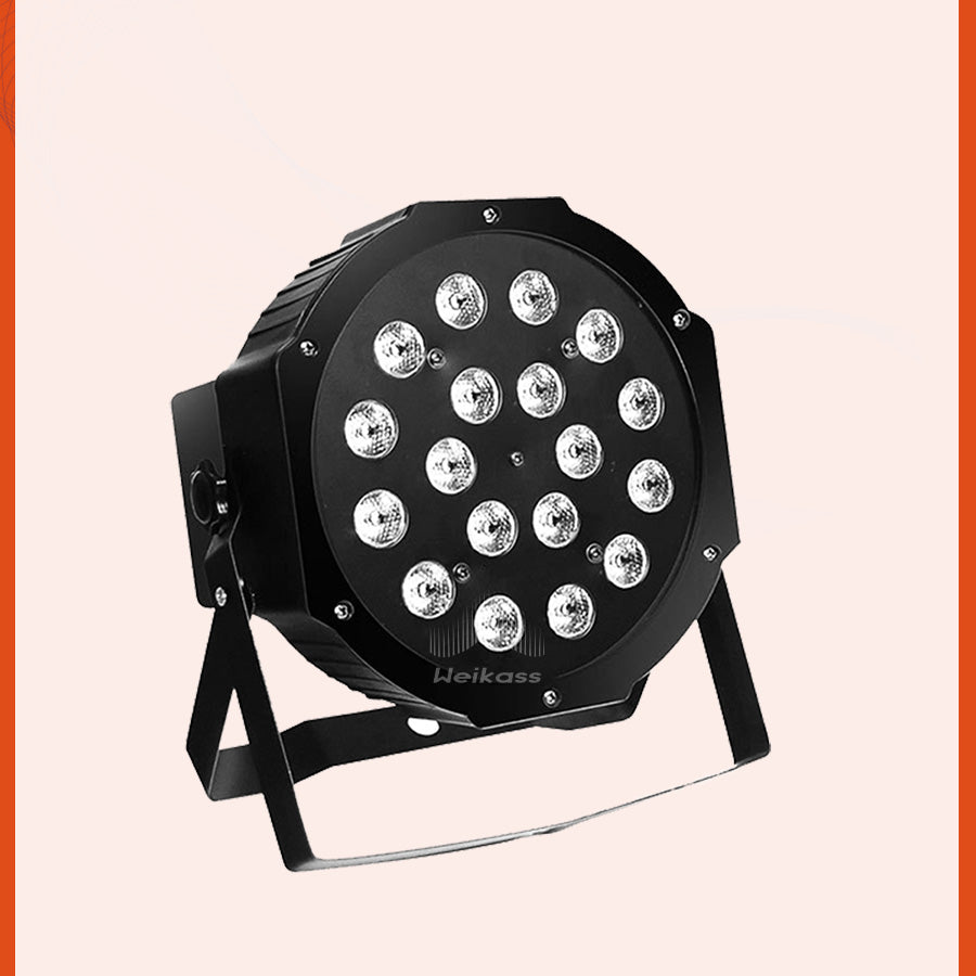 No Tax 8Pcs 18LED Par Light Led PP Material Light DMX512 RGB Master-slave Mode Stage Led Par Lighting Equipment For DJ Disco Family Birthday Party