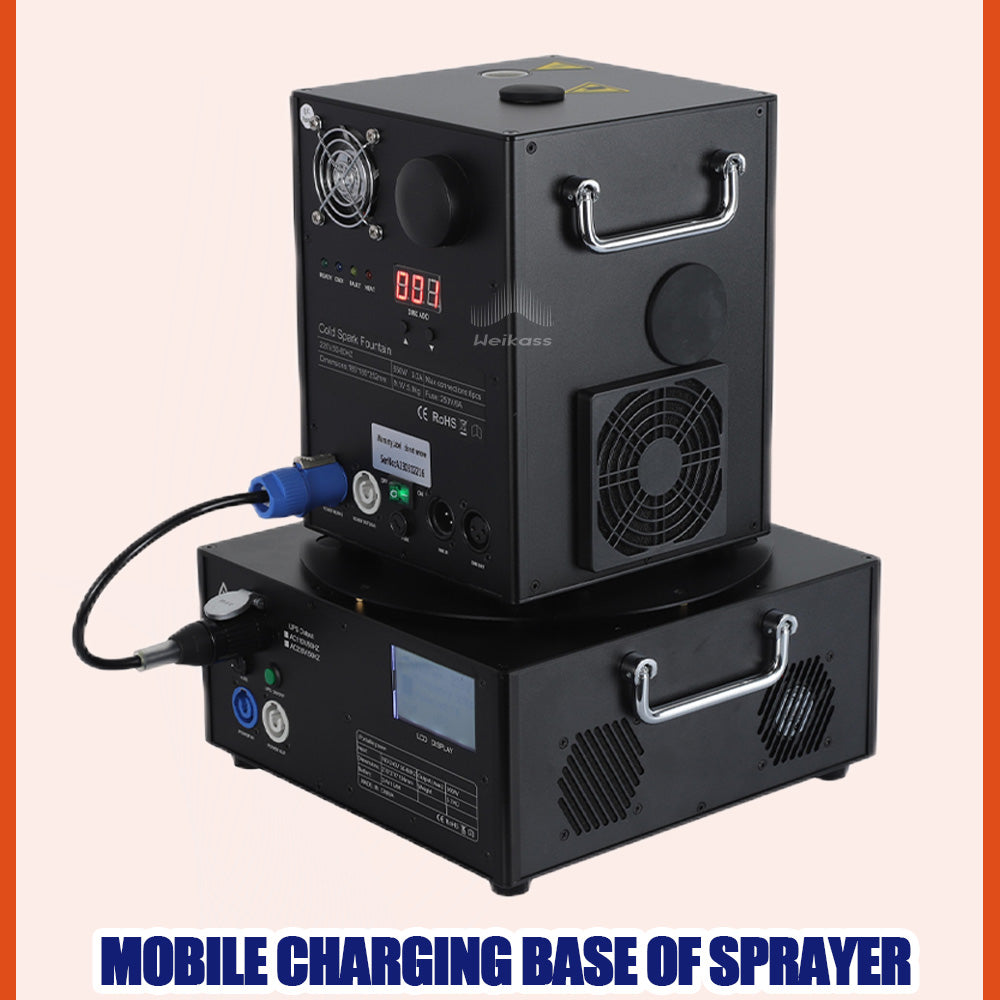 No Tax 6Pcs Mobile Battery Charging Equipment Stage Mobile Charging Base Of Sprayer Cold Spark Machine Flycase Option