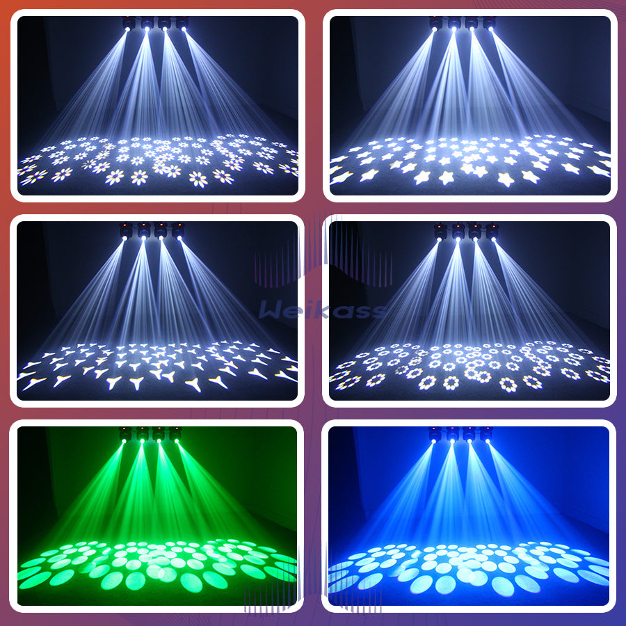 No Tax 8Pcs Moving Head LED 100W Beam DMX Light With Roadcase 8 Colors 8 Gobos Rotating Prism Effect Sound Arrive For DJ Party Club Event