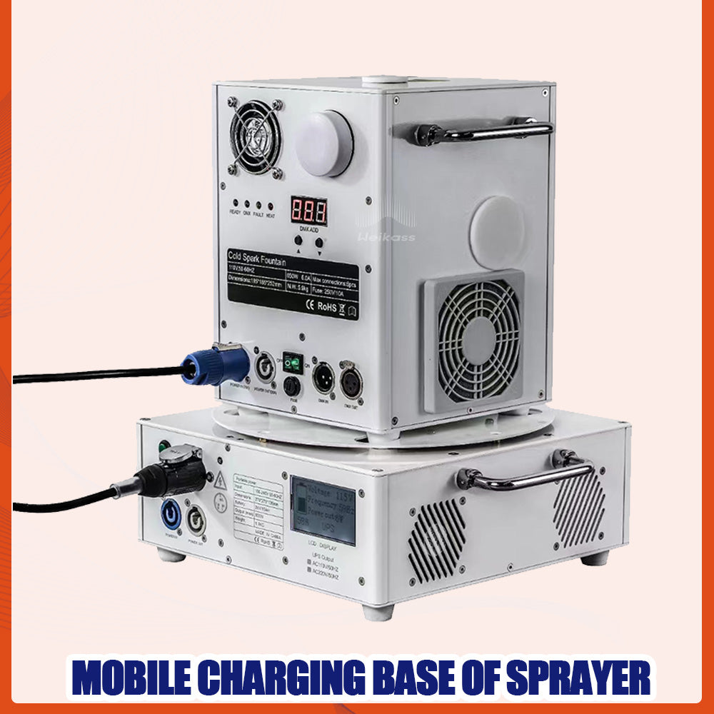 No Tax 6Pcs Mobile Battery Charging Equipment Stage Mobile Charging Base Of Sprayer Cold Spark Machine Flycase Option