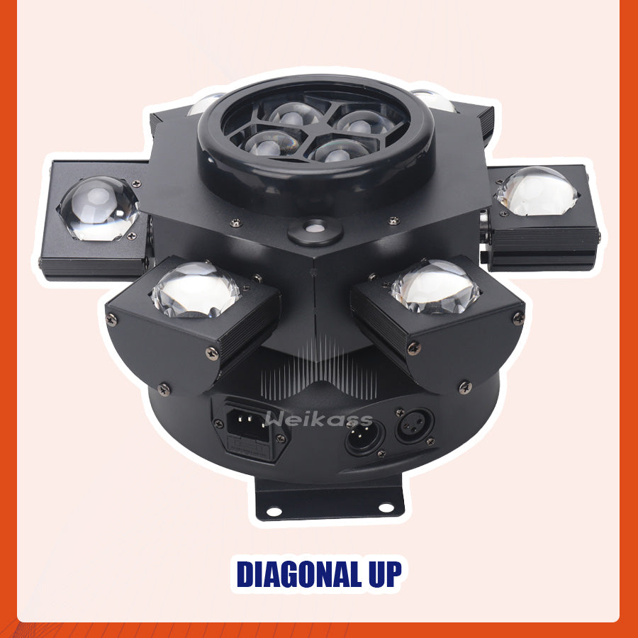 0 Tax 1 Flight Case For 6 Arms 6in1 RGBW LED Moving Head Light By Sound Activated And DMX 512 For DJ Disco Stage Party Music Pub