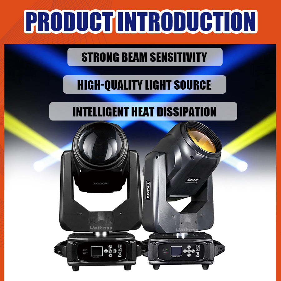 No Tax 6Pcs 300W Lyre Moving Head Light Beam Light Effect With 3Pcs Flycases For Wedding DJ Disco Nightclub Birthday Party Christmas