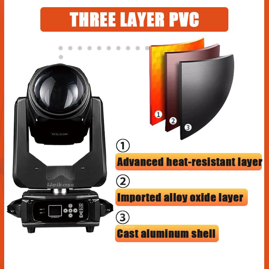 No Tax 6Pcs 300W Lyre Moving Head Light Beam Light Effect With 3Pcs Flycases For Wedding DJ Disco Nightclub Birthday Party Christmas