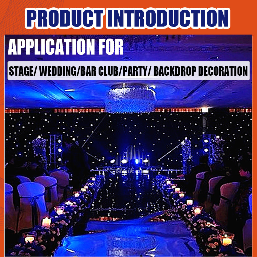 Super Deal Customize LED Star Curtain Cloth LED Three Colors Star cloth backdrop with cloth For wedding Christmas Party Customed