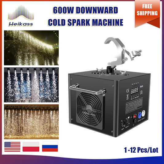 1-10 Pcs Remote Control Waterfall 600W Cold Spark Machines Cold Fireworks Stage Cold Flame Sparkler Effect Dmx Control For Wedding