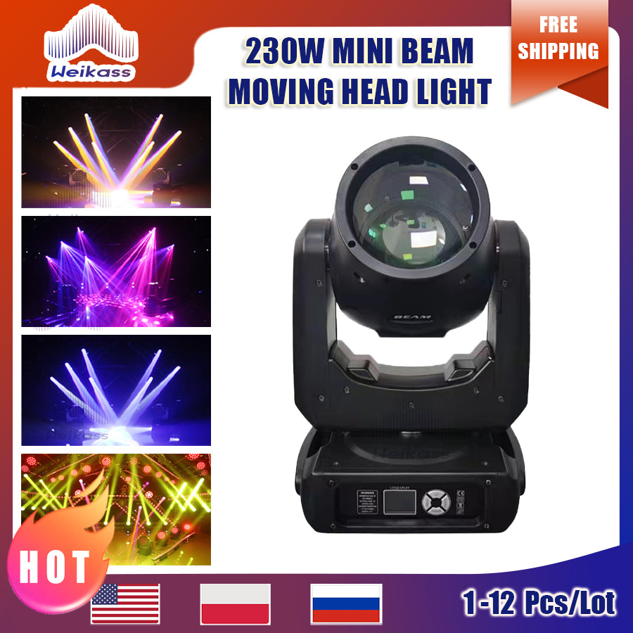 0 Tax Professional 1-12Pcs Mini Beam 230W 7R Moving Head Light Professional Stage Beam Lighting for Show Party Disco DMX FlightCase Option