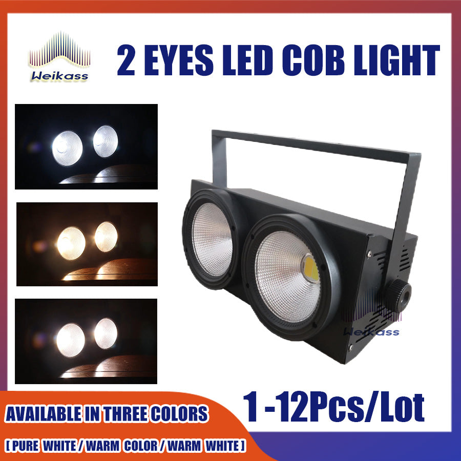 No Tax 1-12Pcs 2 eyes 2x100W LED COB DMX Stage Effect Blinder Light Cool and Warm White Professional & DJ 200W DJ/Wedding/Party