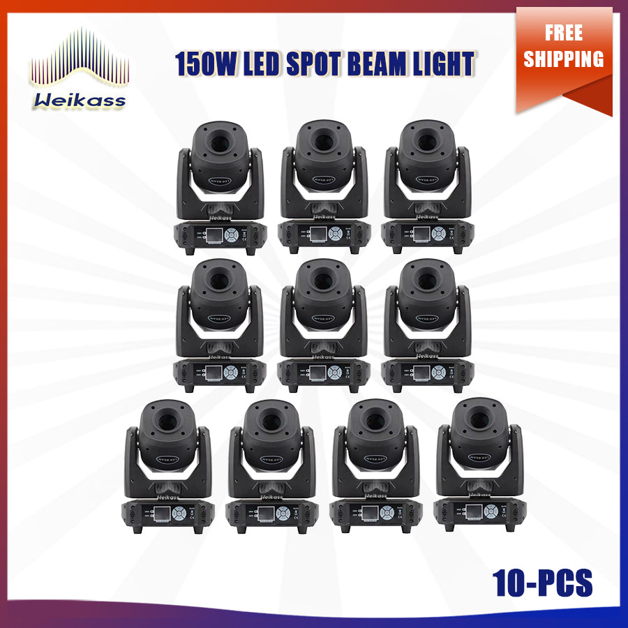 No Tax 1-12Pcs Hot Selling LED 150W Beam Spot Moving Head 3 Or 8 Prisms For DMX512 Disco Party Dj Wedding Christmas Stage Lighting Party