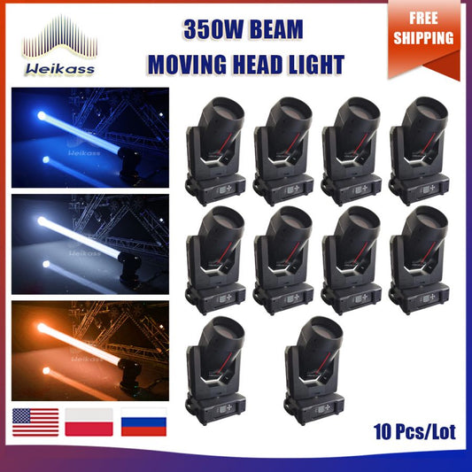 No Tax 10Pcs 17R Beam Moving Head 350W Lighting Frost 8+16+24 Prisms Rainbow For DJ Party Nightclub Dance Floor Wedding